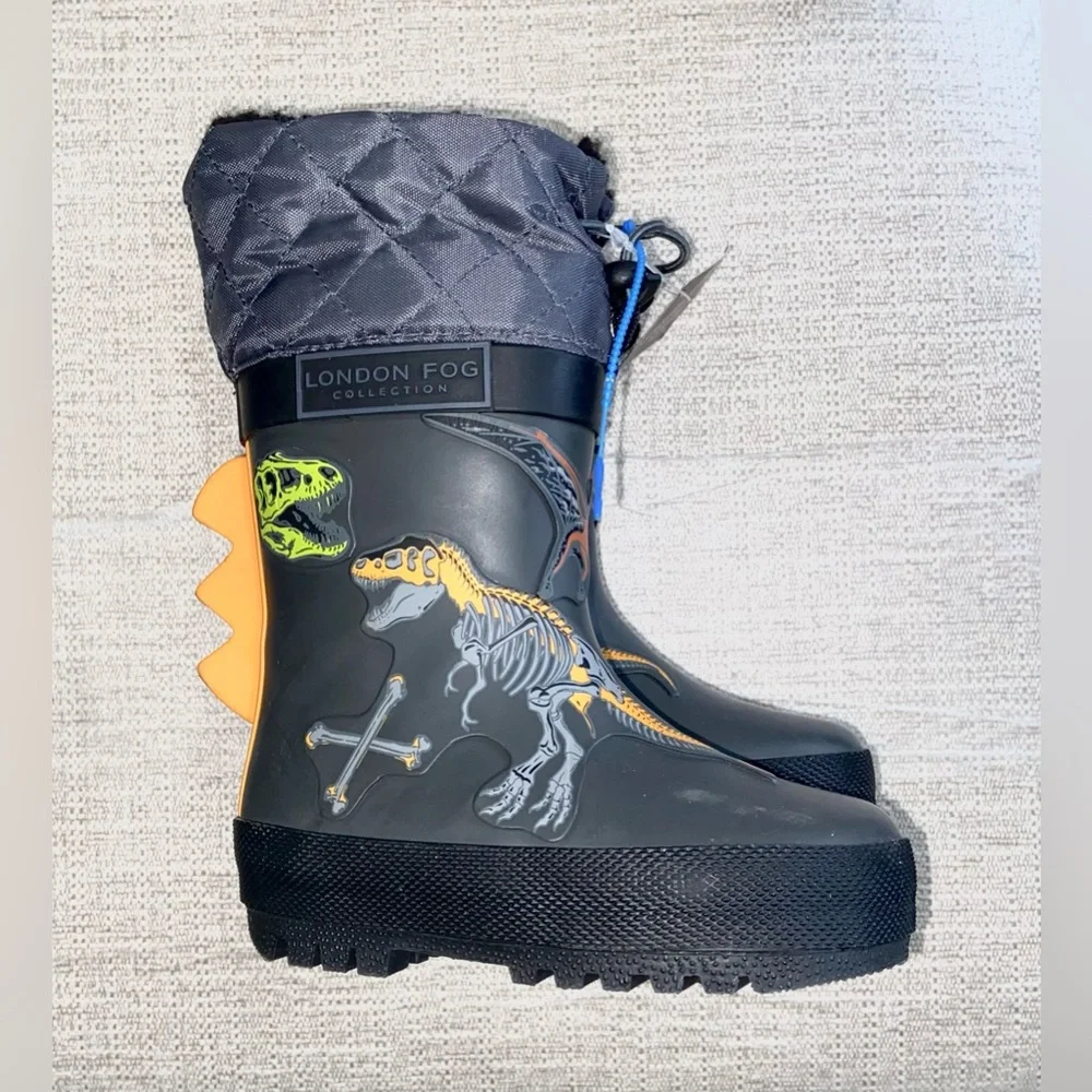 Toddler LONDON FOG Toby Waterproof Snow Boots Kids Rain Sherpa Lined Size: 5